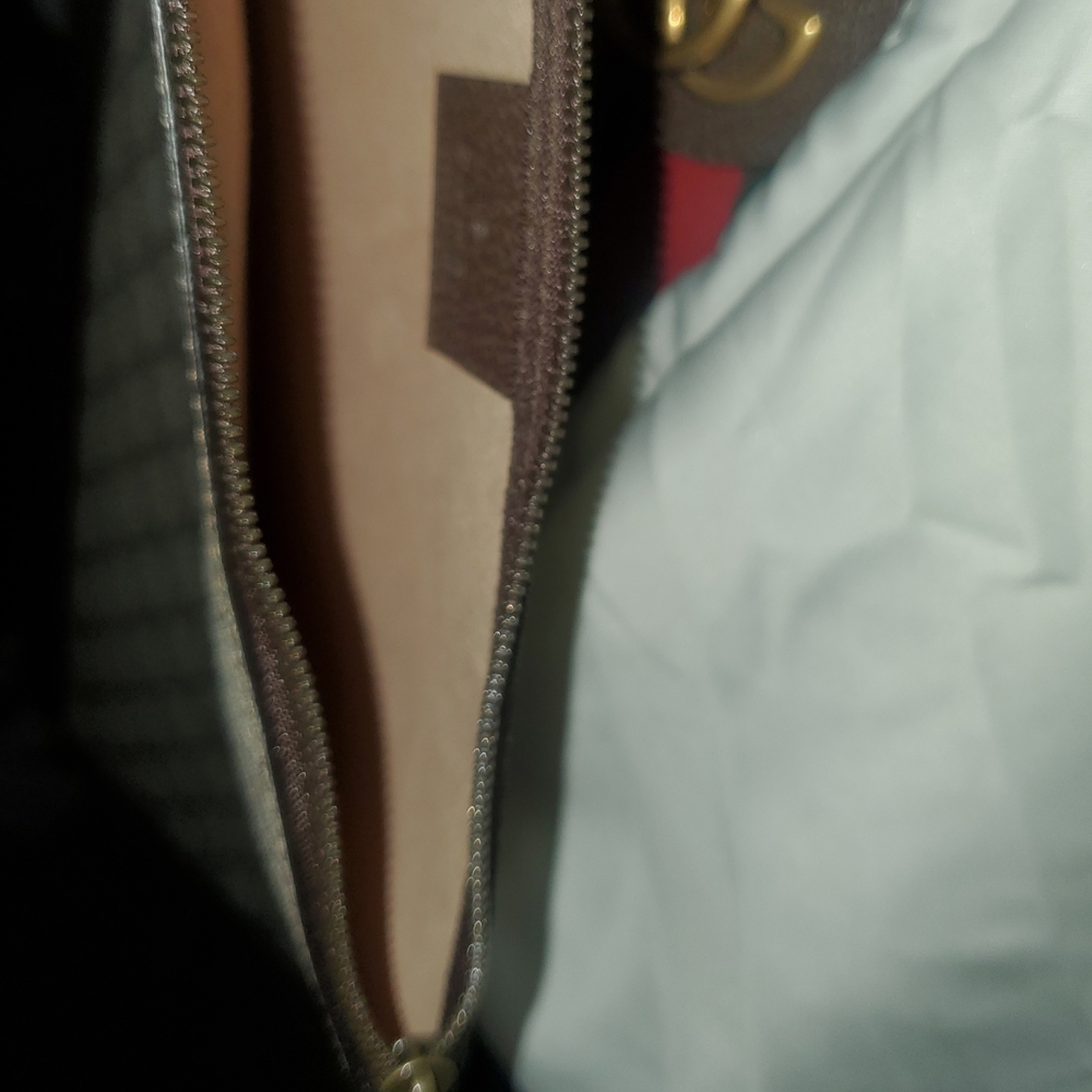 Gucci Beige and Green Tote with Red Stripe - Picture 16 of 16
